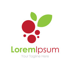 Tasty fruit food berrys concept elements icon logo