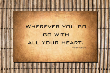 Go with all your heart
