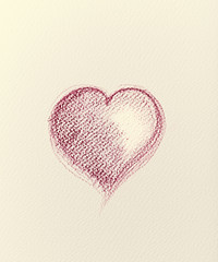 Simple hand drawn heart