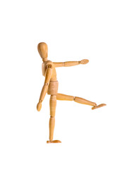 Wooden dummy in march-cut out