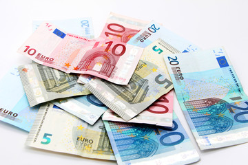 Euro banknotes