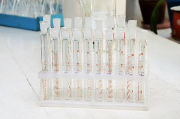Tubes in the chemical laboratory