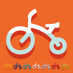 Flat design: childrens bike