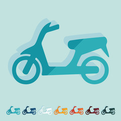 Flat design: scooter