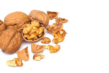 walnut on isolated background