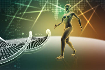 woman female human body with dna