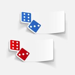 realistic design element: dice