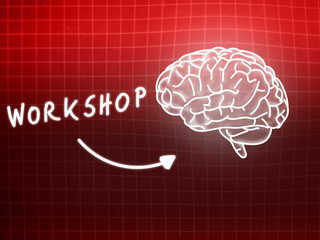 workshop brain background knowledge science blackboard red