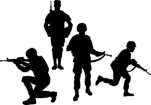 Soldier Group Silhouettes