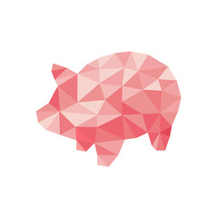 llustration of origami pig