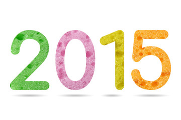 2015 numeric from colorful sponge texture
