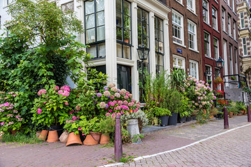 Fototapeta premium Beautiful house in Amsterdam