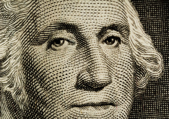 Dollar face close-up