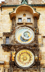 The Prague astronomical clock (Prague orloj) at the Old Town Squ