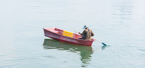 Traditional boat at fisherman village