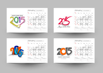 Creative New Year Calendar 2015 Background.