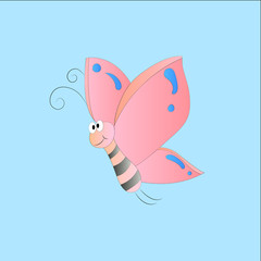 funny cartoon butterfly