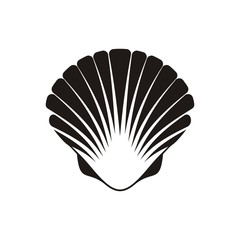 Scallop seashell icon