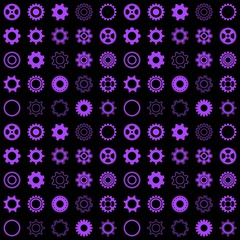 Seamless pattern with gear wheels