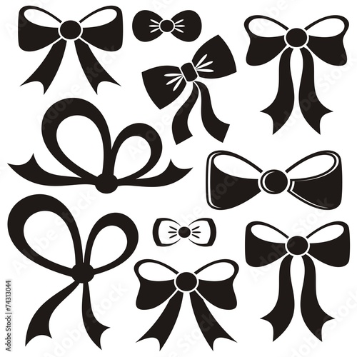 "Black vector bows" Stock image and royalty-free vector files on