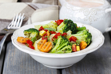 Healthy breakfast: vegetable salad