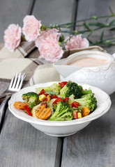 Healthy breakfast: vegetable salad