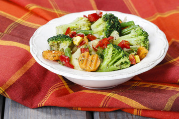 Healthy breakfast: vegetable salad