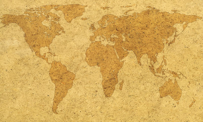 Fototapeta na wymiar Textured world map