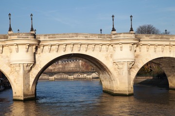 Parisian bridge Pont Neuf, France.