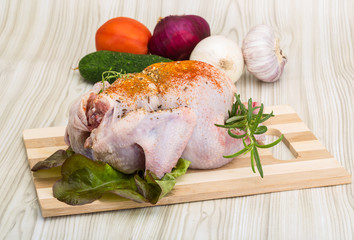 Raw chicken