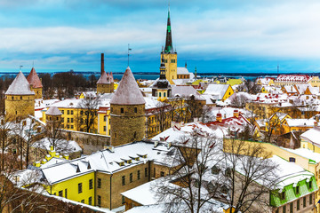 Winter scenery of Tallinn, Estonia