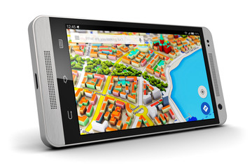 GPS navigation on smartphone