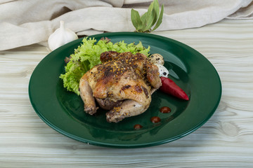 Quail grilled
