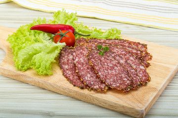 Sliced salami