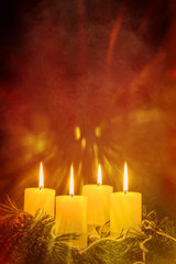Adventkranz zu Weihnachten