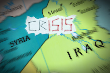 Conceptual representation of the crisis on Islamic state map