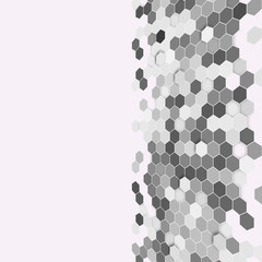Geometric background, abstract hexagonal pattern vector