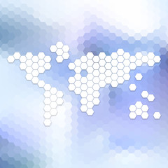 Abstract world map, abstract template vector