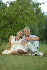 Fototapeta premium senior couple lying