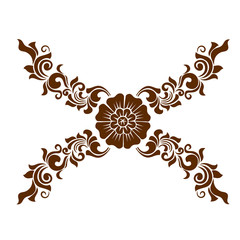 Line Thai art pattern vector illustration