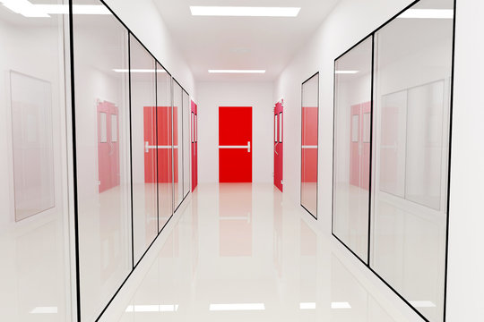 Corridors Emergency exitFor Clean room pharmaceutical plant