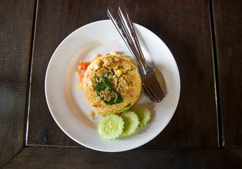 Fried rice with pork for thai food