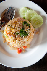 Fried rice with pork for thai food