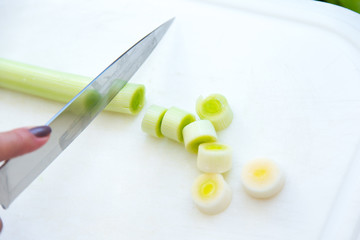 Lauch schneiden