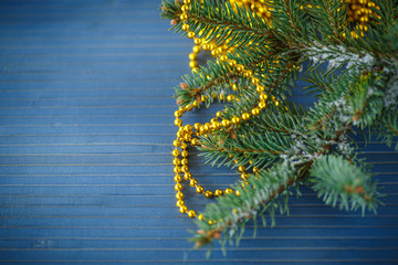 fur-tree branch with snow