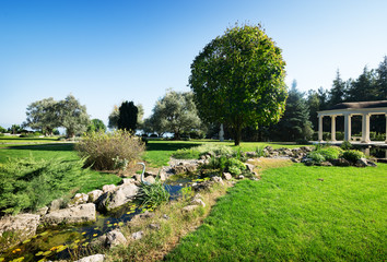 Arbour in a park