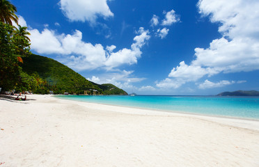 Beautiful tropical beach at Caribbean
