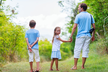 Fototapeta premium Family hiking