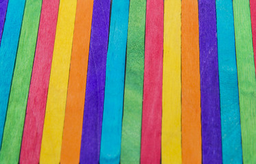 Colorful wooden stripe on vertical style