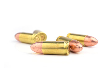 bullets on white background